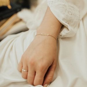 Marina De Bunchi "Sabrina" Name Gold Bracelet